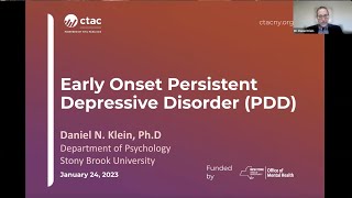 Persistent Depressive Disorder Webinar [upl. by Corsiglia868]