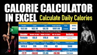 Calorie Calculator in Excel 2024  Creating Your Personalised Calorie Calculator in Excel [upl. by Keiko285]