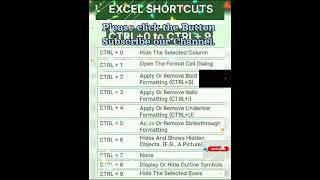 CTRL 0 to CTRL 9 Excel Shortcuts  Excel computershortcuts pleasesubscribemychannel [upl. by Dianuj]