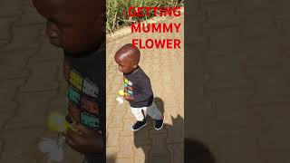 Baby gets flower💐 for Mummy Flower [upl. by Akirdnas]