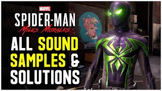 SpiderMan Miles Morales  All Sound Sample Locations amp Solutions Deep Cuts Trophy Guide [upl. by Nahoj721]