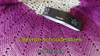 Haken  tutorial 577 Chevron schouderdoek [upl. by Saberhagen]