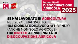 DISOCCUPAZIONE AGRICOLA 2025 VIENI IN CGIL RIMINI [upl. by Irmo]