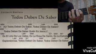 TODOS DEBEN DE SABER  Coro Cristiano LETRA  ACORDES by 𝕄𝕠𝕚𝕤𝕖𝕤 𝔾𝕌𝕄𝔸 [upl. by Arahc636]