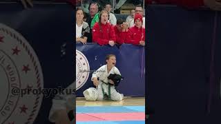 best emotions from a knockout at the 7th WKB European Kyokushin Karate Championships [upl. by Otnicaj]