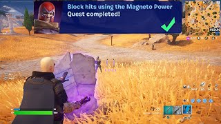 How to EASILY Block hits using the Magneto Power in Fortnite locations Quest [upl. by Ecinhoj]