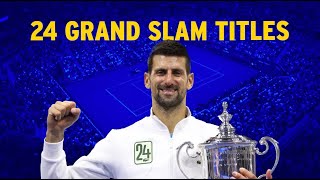 Novak Djokovic All 24 Grand Slam Titles Celebration [upl. by Anilorak]