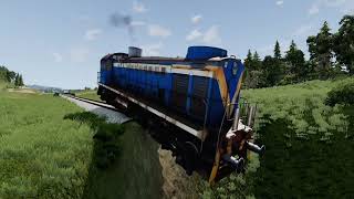 Forward Reverse VideoTrain 🚂🚃🚃 Vs Big Water Pit 05BeamNGDriveAnimation VideoRevind [upl. by Ahsiram64]