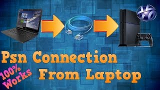 EASY How to connect to Psn with a Laptop by LAN on Ps4 Network Bridge Mic [upl. by Dulci]