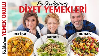 Bizi Zayıflatan Yemekleri Yaptık  En Sevdiğimiz 3 Diyet Tarifi  Salata Fırında Sebze Mercimek [upl. by Nerrak]