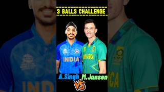 ASingh vs MJansen 3 Balls Challenge 😱 shorts rc24 cricket shortsfeed viralshort [upl. by Bezanson817]