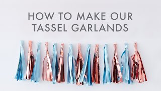 DIY How to make our Tassel Garlands  Step By Step Tutorial  Ginger Ray [upl. by Strephon]