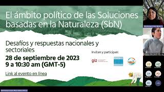 El ámbito político de las soluciones basadas en naturaleza SbN [upl. by Evey]