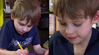 5YearOld Boy Sends Birthday Cards to Every Kid in Town [upl. by Noak]