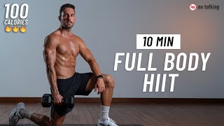 10 Min Full Body HIIT Workout With Weights  At Home [upl. by Larred722]