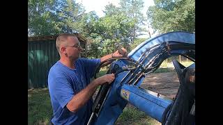 Replacing Hydraulic Cylinder TD95D New Holland [upl. by Nath250]