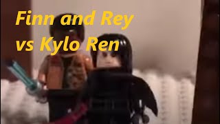 LEGO Finn and Rey vs Kylo Ren FULL DUEL [upl. by Acinorehs]