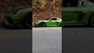 Porsche GT4RS flyby 718 gt4rs gt4 pdk race street fast mountains rip cayman 911 loud [upl. by Sadler488]