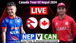 NEPAL VS CANADA 1ST ODI MATCH 2024 LIVE  NEP VS CAN CANADA TOUR OF NEPAL LIVE MATCH [upl. by Brasca908]