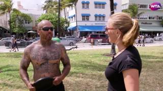 Svetlana Kuznetsova Visits Miamis Muscle Beach [upl. by Eiaj]