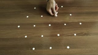 Simple 5x3 dots daily kolam designTraditional kolamsEasy 5x3 daily mugguluEasy and simple rangoli [upl. by Hplodur]