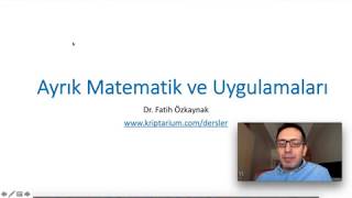 Ayrık Matematik ve Uygulamaları [upl. by Oirretna]