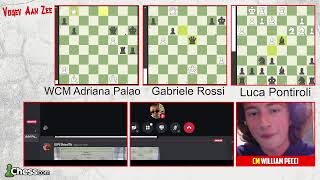 Vijgev Aan Zee 🇮🇹  Round 1  AdrianaPalao Shivaita StarmanChess [upl. by Zigrang]