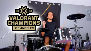 Grabbitz Bbno  Ticking Away Valorant Champions 2023 Anthem Drum Cover [upl. by Bradleigh637]