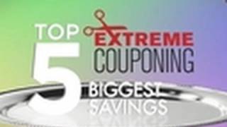 Top Five Biggest Coupon Savings  Extreme Couponing [upl. by Aisatan]