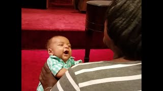 Baby sings at church  Adorable [upl. by Hapte]