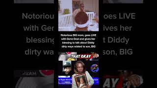 Notorious BIG mom Miss Wallace LIVE w Gene Deal  supports him exposing Diddy amp son relationship [upl. by Enymzaj416]