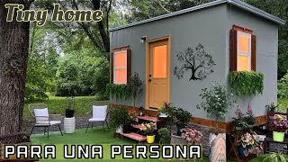 ‼️la MEJOR CASITA PEQUEÑA para UNA PERSONA  TINY HOME TOUR‼️ [upl. by Ariaes]