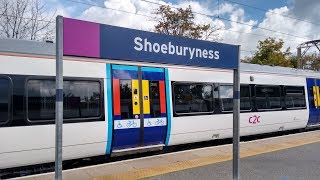 c2c Class 387 Fenchurch Street to Shoeburyness via Basildon semifast [upl. by Atilef830]