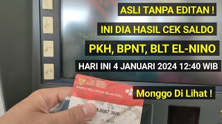 ASLI TANPA EDITAN INI DIA HASIL CEK SALDO PKH BPNT TAHAP 1 2024 MONGGO DI LIHAT  INFO PKH HARI INI [upl. by Neerol]