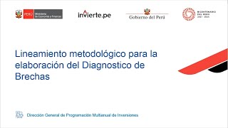 DGPMI Lineamiento Metodológico para la Elaboración del Diagnóstico de Brechas [upl. by Madeline]