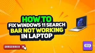 How to fix Windows 11 Search Bar not working in Laptop 2024 [upl. by Boycey]