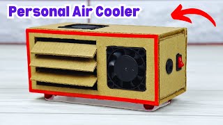 How to Make a Personal Mini Air Cooler from Cardboard  Homemade Air Cooler for Science Project [upl. by Olodort292]