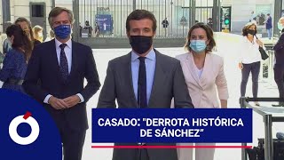 Casado destaca la quotderrota históricaquot de Sánchez [upl. by Sophronia]