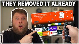 New Firestick Feature Removed weeks after being added [upl. by Hickie]