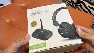 How to use the HT5009 Avantree Wireless Headphone Transmiter Set for TV [upl. by Notsahc998]