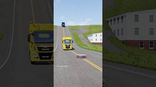 Dumper trucks vs giant bollard crash part502 shortvideo automobile beamngdrive shorts india [upl. by Linnea]