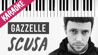 Gazzelle  Scusa  Piano Karaoke con Testo [upl. by Aicram]