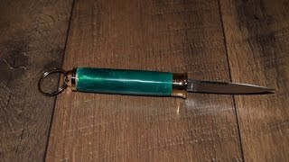 How to Turn a Key Ring Pocket Knife woodloggercom [upl. by Tati]