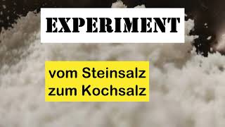 Vom Steinsalz zu Kochsalz Experiment 5Klasse NuTCreativeFamily [upl. by Ejrog47]