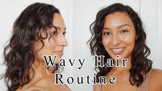 Wavy Hair Routine 2a2b Curls W Denman Brush [upl. by Anwahs156]