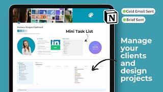 How to track your design projects and clients on Notion  notiondashboard notionfordesigners [upl. by Marga]