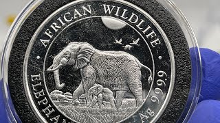 2022 1 oz Silver Elephant 🐘 Somalia 🐘 Elephant Coins 20132022 [upl. by Faustine]