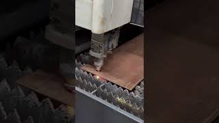 Cutting 4 millimeters of copper with a lasercutter technology lasercutting steel copper fire [upl. by Aetnahs374]