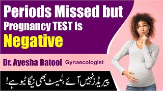 Periods Missed But Pregnancy Test is Negative  Missed Periods With Negative Pregnancy Test [upl. by Ylatan]