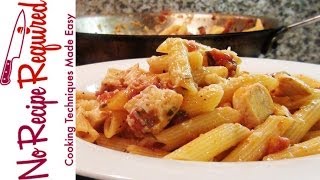 Chicken Penne Arrabiata  Pasta Recipes by NoRecipeRequiredcom [upl. by Lemuelah]